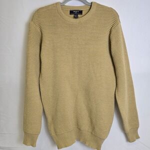 Forever 21 Men Waffle Knit Crewneck Sweater, Beige, Size‎ Small